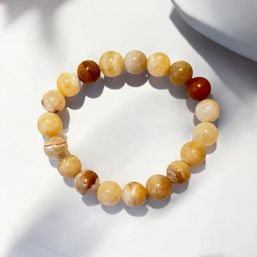 Elegant Agate 10mm Stretch Bead Bracelet